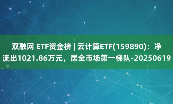 双融网 ETF资金榜 | 云计算ETF(159890)：净流出1021.86万元，居全市场第一梯队-20250619