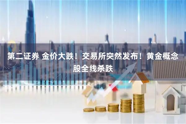 第二证券 金价大跌！交易所突然发布！黄金概念股全线杀跌