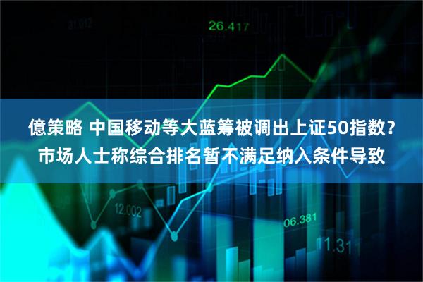 億策略 中国移动等大蓝筹被调出上证50指数？市场人士称综合排名暂不满足纳入条件导致