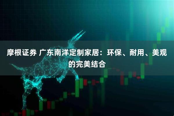 摩根证券 广东南洋定制家居：环保、耐用、美观的完美结合